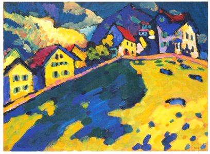 Wassily Kandinsky – Study for Houses in Mumau [from KANDINSKY]. Free illustration for personal and commercial use.