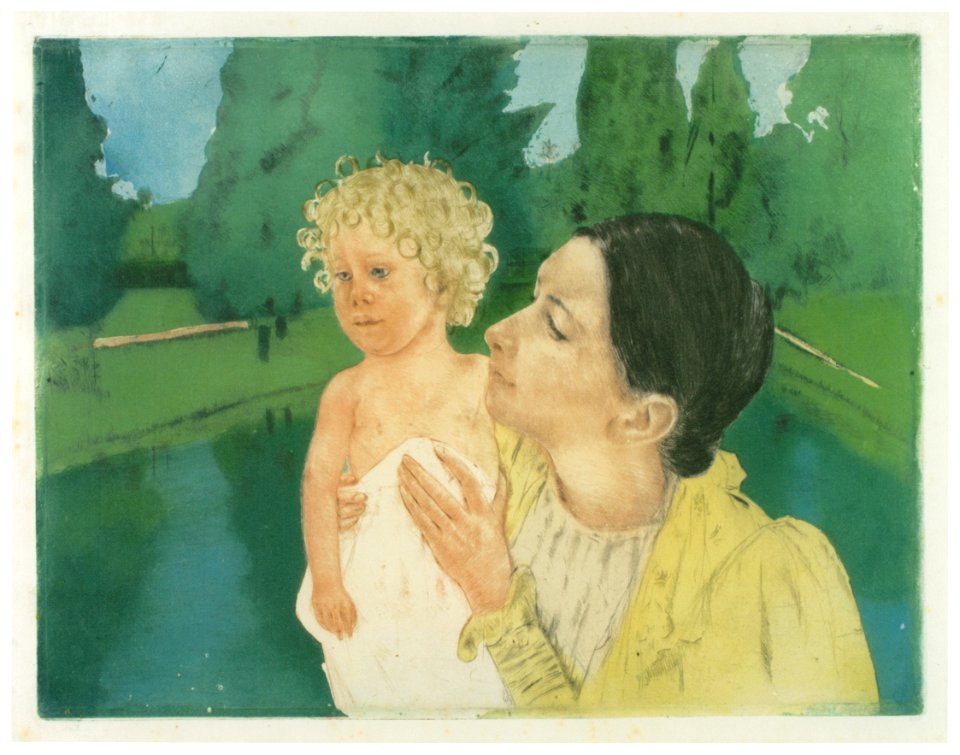 Mary Cassatt – By the Pond [from Mary Cassatt Retrospective]