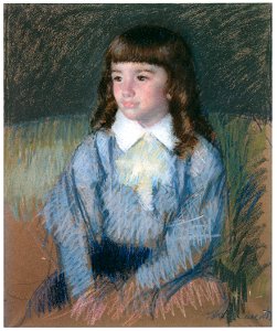 Mary Cassatt – Little Boy in Blue (No.2) [from Mary Cassatt Retrospective]. Free illustration for personal and commercial use.