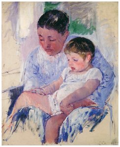 Mary Cassatt – Jenny and Her Sleepy Child [from Mary Cassatt Retrospective]