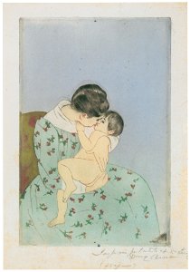 Mary Cassatt – Mother’s Kiss [from Mary Cassatt Retrospective]