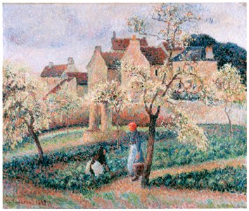 Camille Pissarro – Blooming Plum Trees [from Mary Cassatt Retrospective]