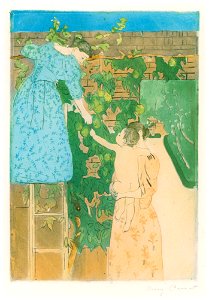 Mary Cassatt – Gathering Fruit [from Mary Cassatt Retrospective]
