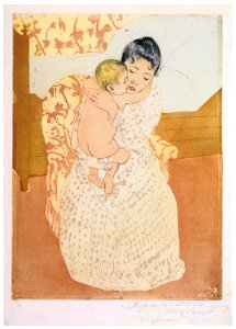 Mary Cassatt – Maternal Caress [from Mary Cassatt Retrospective]