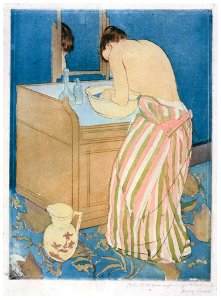 Mary Cassatt – Woman Bathing [from Mary Cassatt Retrospective]