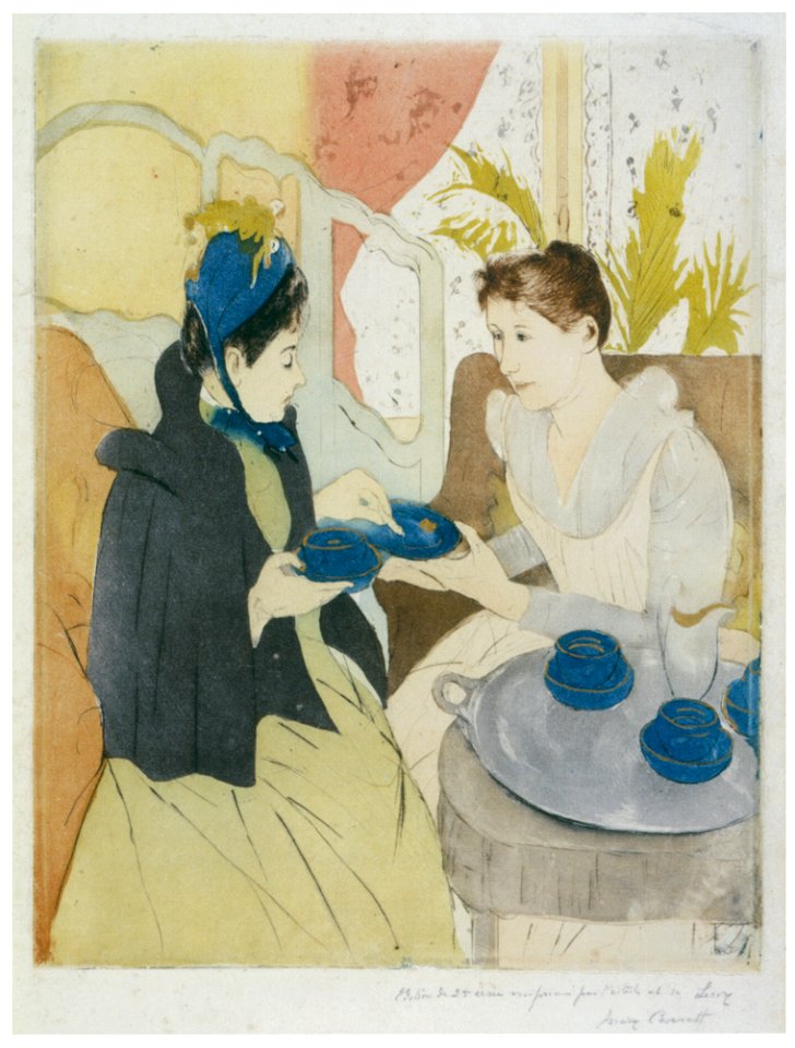 Mary Cassatt – Afternoon Tea Party [from Mary Cassatt Retrospective]