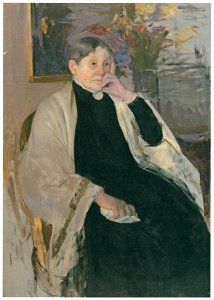 Mary Cassatt – Mrs. Robert S. Cassatt, the Artist’s Mother [from Mary Cassatt Retrospective]. Free illustration for personal and commercial use.