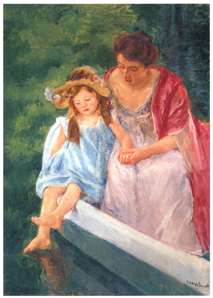 Mary Cassatt – Mother and Chiid in Boat [from Mary Cassatt Retrospective]