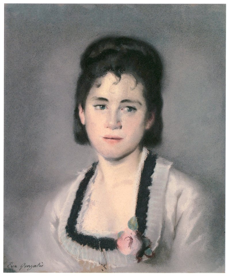 Eva Gonzalès – Portrait of the artist’s sister, Jeanne Gonzalès [from Mary Cassatt Retrospective]