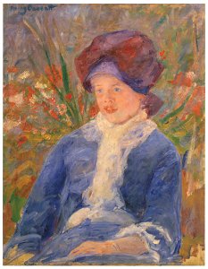 Mary Cassatt – Susan Seated in a Garden [from Mary Cassatt Retrospective]. Free illustration for personal and commercial use.