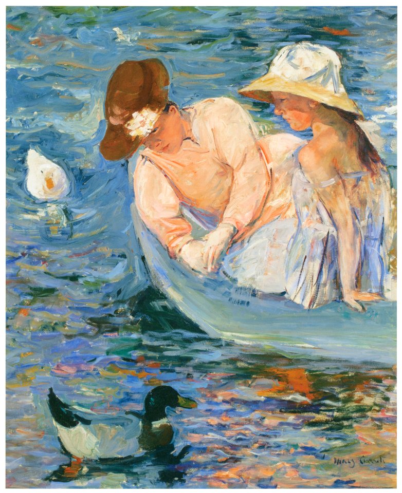 Mary Cassatt – Summertime [from Mary Cassatt Retrospective]. Free illustration for personal and commercial use.