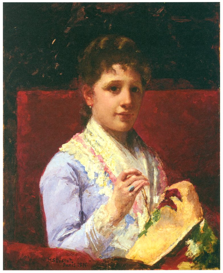 Mary Cassatt – Mary Ellison Embroidering [from Mary Cassatt Retrospective]