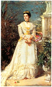 John Everett Millais – The Marchioness of Huntly [from John Everett Millais Exhibition Catalogue 2008]. Free illustration for personal and commercial use.