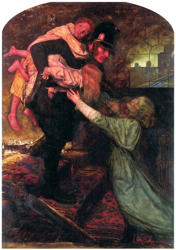 John Everett Millais – The Rescue [from John Everett Millais Exhibition Catalogue 2008]