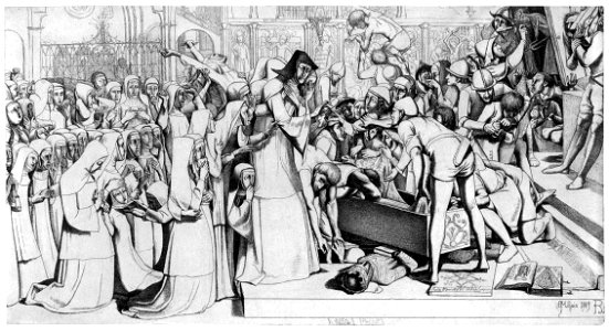 John Everett Millais – The Disentombment of Queen Matilda [from John Everett Millais Exhibition Catalogue 2008]