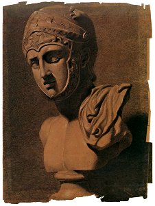 John Everett Millais – Bust of a Greek Warrior [from John Everett Millais Exhibition Catalogue 2008]. Free illustration for personal and commercial use.
