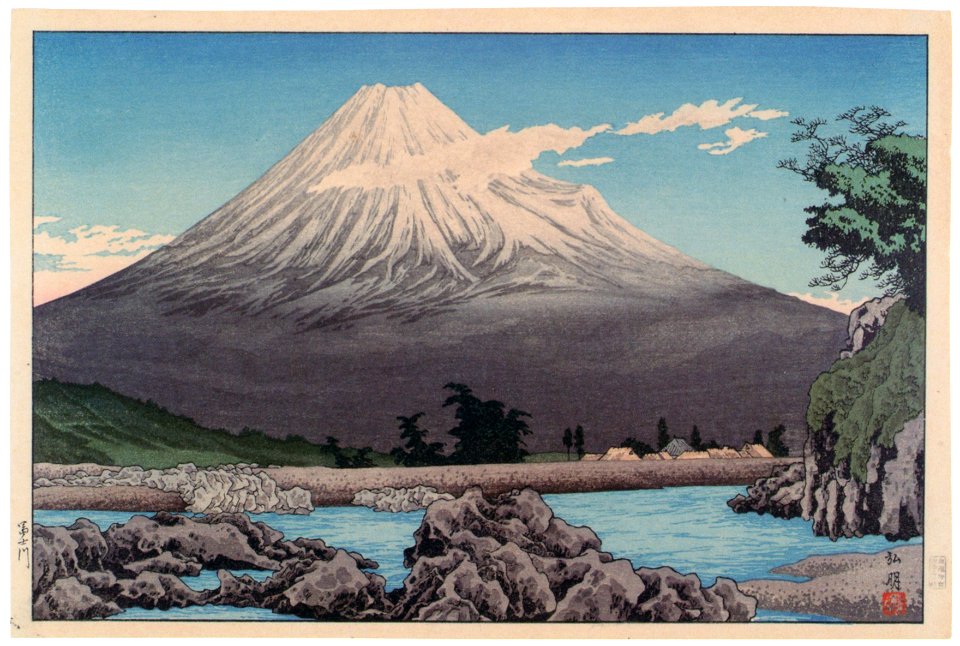 Takahashi Shōtei – Mt. Fuji from River Fuji [from Shotei (Hiroaki) Takahashi: His Life and Works]