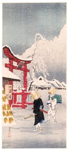 Takahashi Shōtei – Okabe in Snow [from Shotei (Hiroaki) Takahashi: His Life and Works]