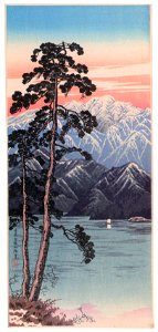 Takahashi Shōtei – Remaining Snow on Mt. Shirane, Nikkō [from Shotei (Hiroaki) Takahashi: His Life and Works]. Free illustration for personal and commercial use.