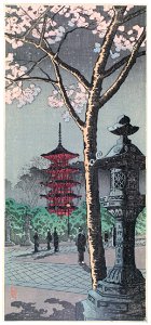 Takahashi Shōtei – Tōshōgū Temple, Ueno [from Shotei (Hiroaki) Takahashi: His Life and Works]. Free illustration for personal and commercial use.