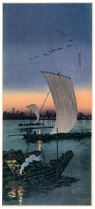 Takahashi Shōtei – Sekiyado Inns [from Shotei (Hiroaki) Takahashi: His Life and Works]