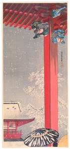 Takahashi Shōtei – Asakusa-kannon Shrine [from Shotei (Hiroaki) Takahashi: His Life and Works]