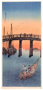 Takahashi Shōtei – Eitai Bridge [from Shotei (Hiroaki) Takahashi: His Life and Works]. Free illustration for personal and commercial use.