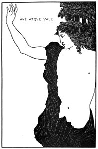 Aubrey Beardsley – “Ave Atque Vale” [from Aubrey Beardsley Exhibition]. Free illustration for personal and commercial use.