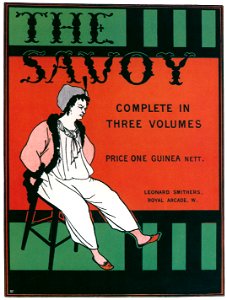 Aubrey Beardsley – Small poster advertising The Savoy [from Aubrey Beardsley Exhibition]