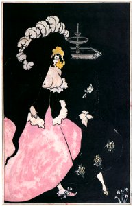 Aubrey Beardsley – Messaline returning home [from Aubrey Beardsley Exhibition]. Free illustration for personal and commercial use.