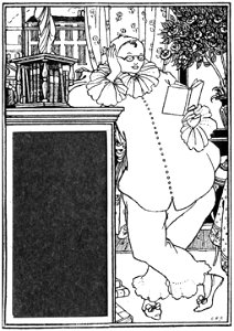 Aubrey Beardsley – Pierrot’s Library, No. 111 [from Aubrey Beardsley Exhibition]. Free illustration for personal and commercial use.