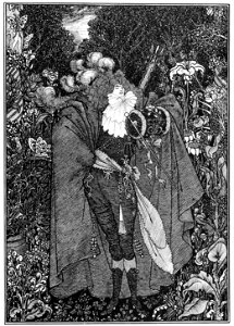 Aubrey Beardsley – The Abbé (Beardsley’s story ‘Under the Hill’) [from Aubrey Beardsley Exhibition]. Free illustration for personal and commercial use.