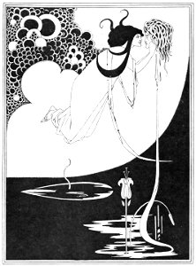 Aubrey Beardsley – The Climax [from Aubrey Beardsley Exhibition]. Free illustration for personal and commercial use.