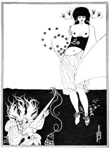 Aubrey Beardsley – The Stomach Dance [from Aubrey Beardsley Exhibition]. Free illustration for personal and commercial use.