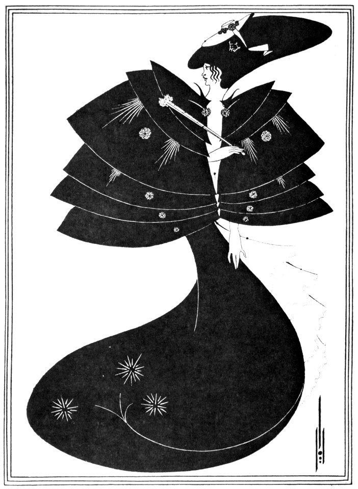 Aubrey Beardsley – The Black Cape [from Aubrey Beardsley Exhibition]