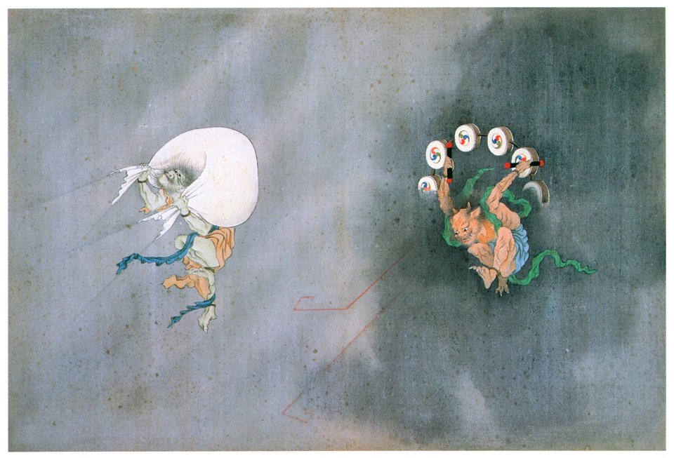 Kawahara Keiga – Wind god and Thunder god [from Catalogue of the Exhibition of Keiga Kawahara]