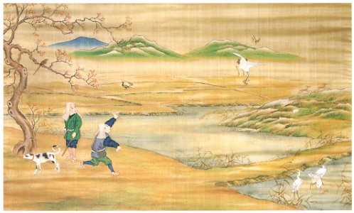 Kawahara Keiga – Falconry [from Catalogue of the Exhibition of Keiga Kawahara]