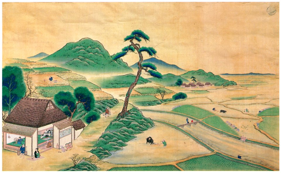 Kawahara Keiga – Spring rural scene [from Catalogue of the Exhibition of Keiga Kawahara]