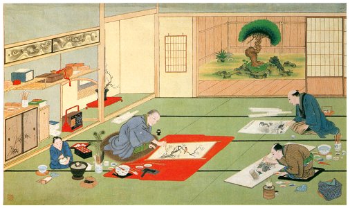 Kawahara Keiga – Artist’s atelier [from Catalogue of the Exhibition of Keiga Kawahara]