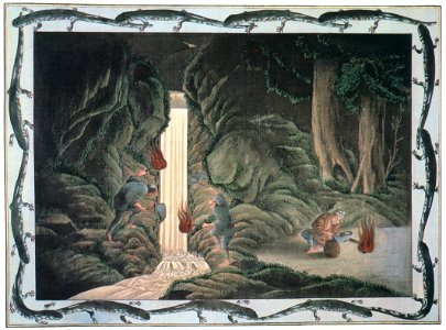 Kawahara Keiga – Salamander catchers at Hakone [from Catalogue of the Exhibition of Keiga Kawahara]