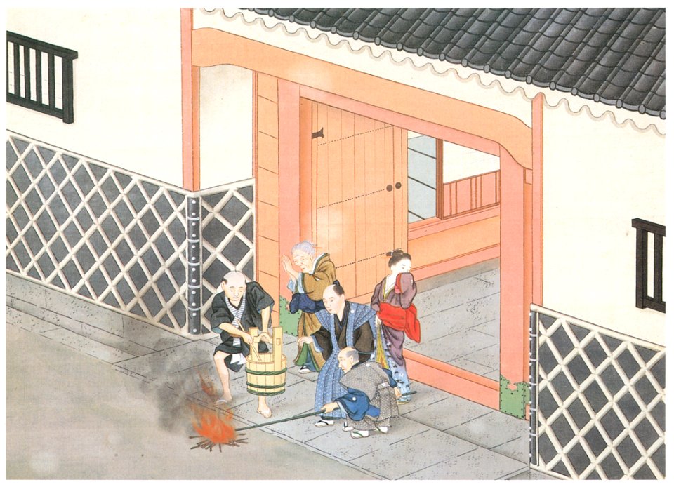 Kawahara Keiga – Fire burnt at seeing off the departed soul [from Catalogue of the Exhibition of Keiga Kawahara]