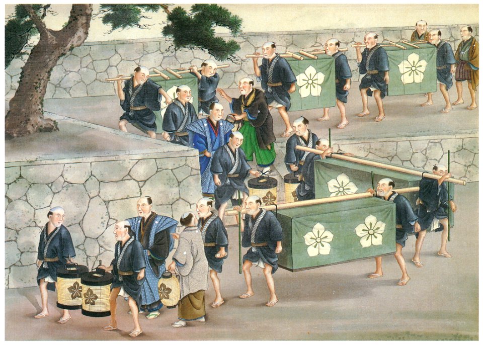 Kawahara Keiga – Carrying the dowry [from Catalogue of the Exhibition of Keiga Kawahara]