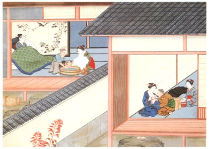 Kawahara Keiga – Bellyband, Birth [from Catalogue of the Exhibition of Keiga Kawahara]. Free illustration for personal and commercial use.