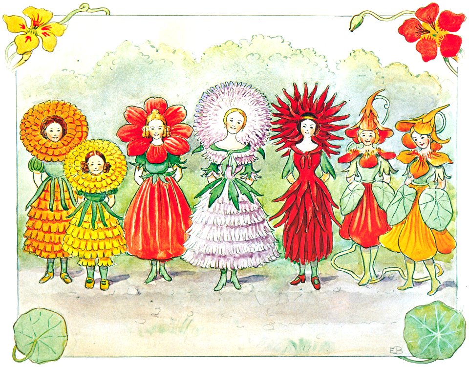 Elsa Beskow – Plate 14 [from Little Lasse in the garden]