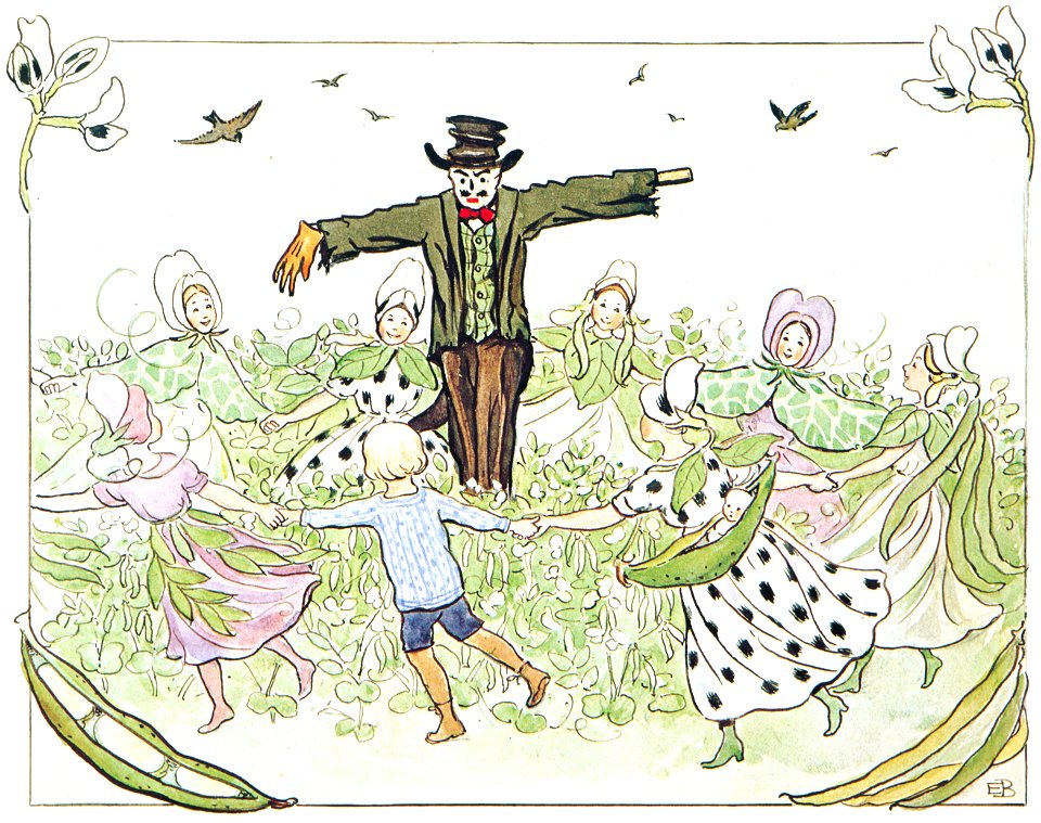 Elsa Beskow – Plate 7 [from Little Lasse in the garden]