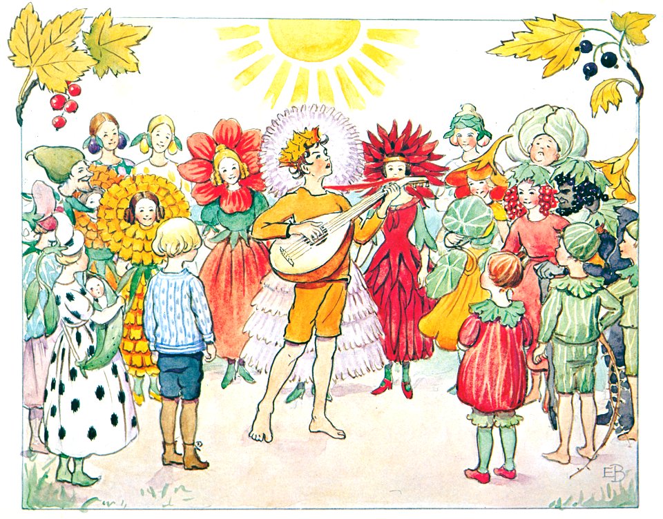 Elsa Beskow – Plate 15 [from Little Lasse in the garden]