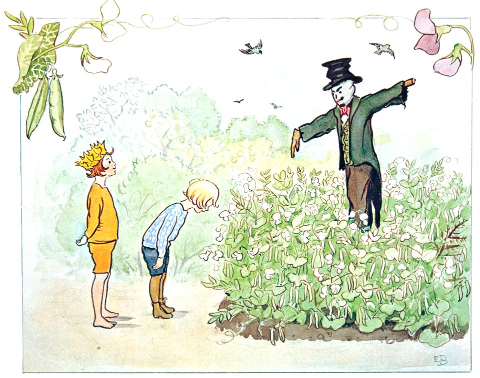 Elsa Beskow – Plate 6 [from Little Lasse in the garden]
