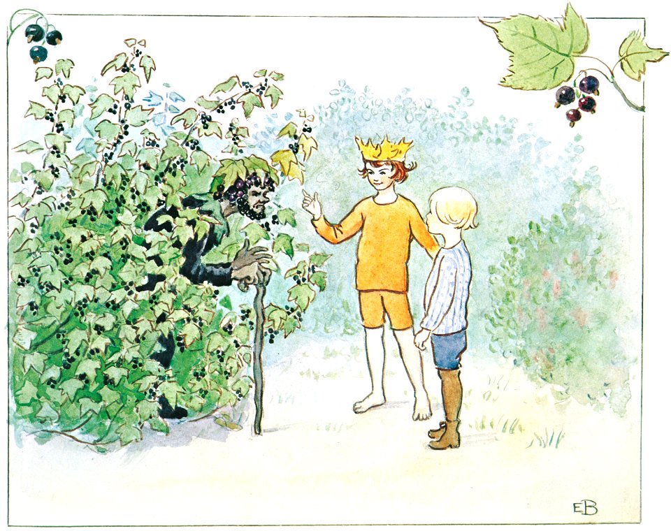 Elsa Beskow – Plate 5 [from Little Lasse in the garden]
