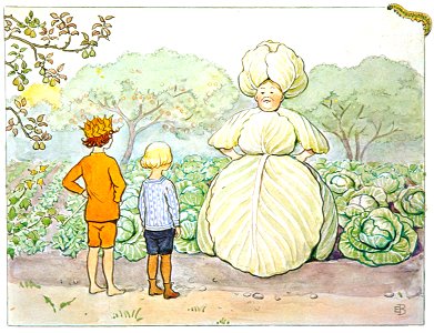 Elsa Beskow – Plate 13 [from Little Lasse in the garden]