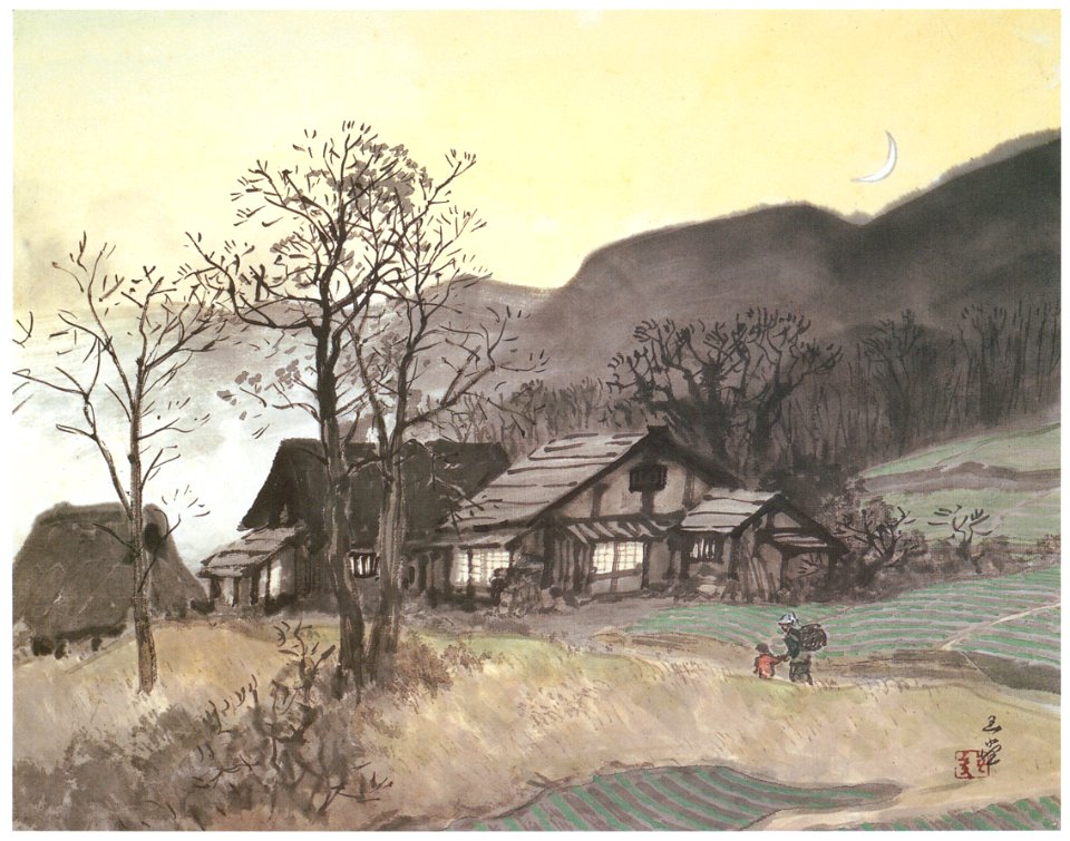 Kawai Gyokudō – The Evening Moon [from The Exhibition of Kawai Gyokudō in memory of the 50th anniversary after his death]